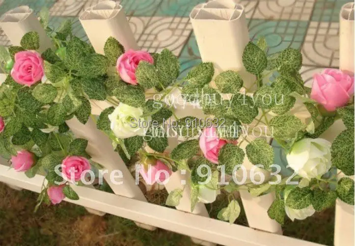 5pcs Artificial Rose Garland Silk Flower Vine Ivy Home Wedding Garden Decoration 3 colors Red/White/Pink
5pcs Artificial Rose Garland Silk Flower Vine Ivy Home Wedding Garden Decoration 3 colors Red/White/Pink