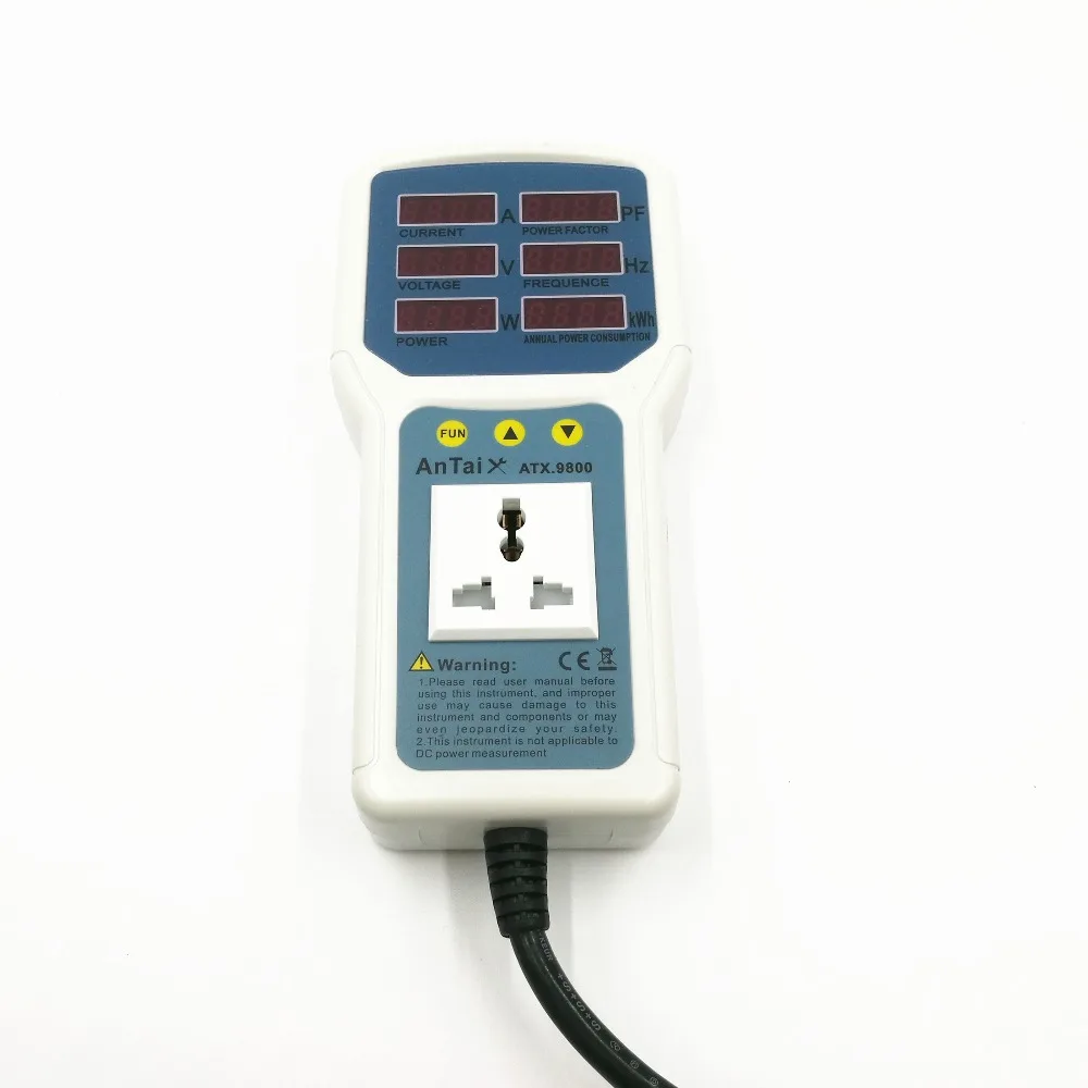 ATX9800 power meter 4400W 20A Electric Power Energy Monitor LED Light Tester Socket Watt Meter Analyzer
ATX9800 power meter 4400W 20A Electric Power Energy Monitor LED Light Tester Socket Watt Meter Analyzer