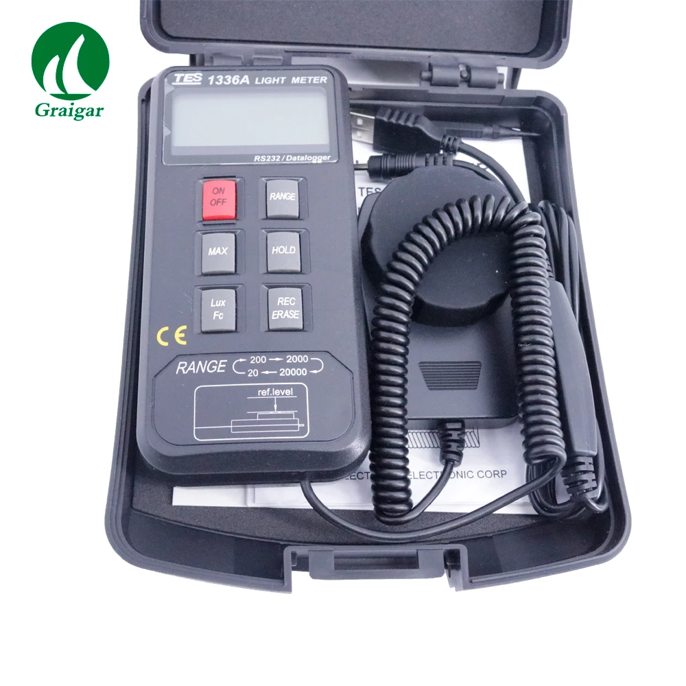 Digital LUX Meter TES-1336A Datalogging Light Meter Record (Data logging) 16000 Point Data logger
Digital LUX Meter TES-1336A Datalogging Light Meter Record (Data logging) 16000 Point Data logger