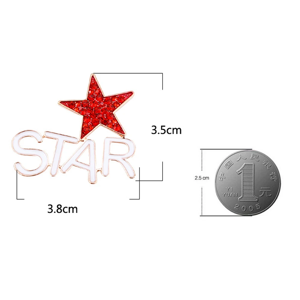 JUJIE Fashion Enamel Letter Brooches For Women Crystal Rhinestone Star Brooch Pin Female Jewelry
JUJIE Fashion Enamel Letter Brooches For Women Crystal Rhinestone Star Brooch Pin Female Jewelry