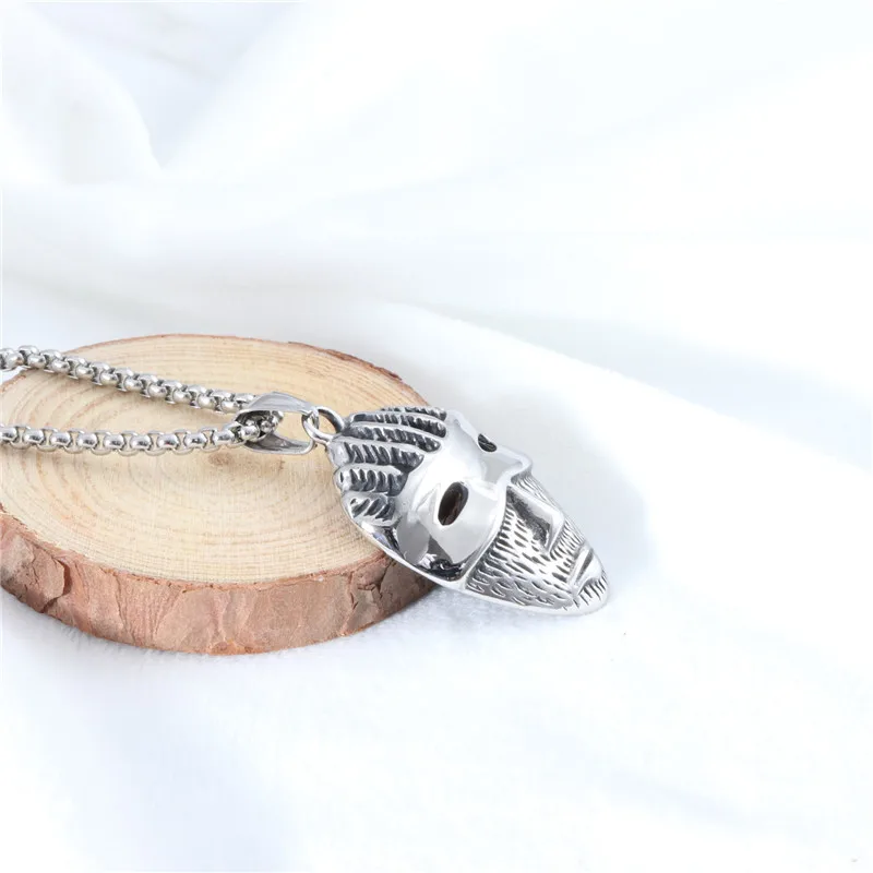 316L Stainless Steel Men Necklace Vintage Pendant Necklace Men Jewelry Punk Style Box Chain Mask Necklaces
316L Stainless Steel Men Necklace Vintage Pendant Necklace Men Jewelry Punk Style Box Chain Mask Necklaces