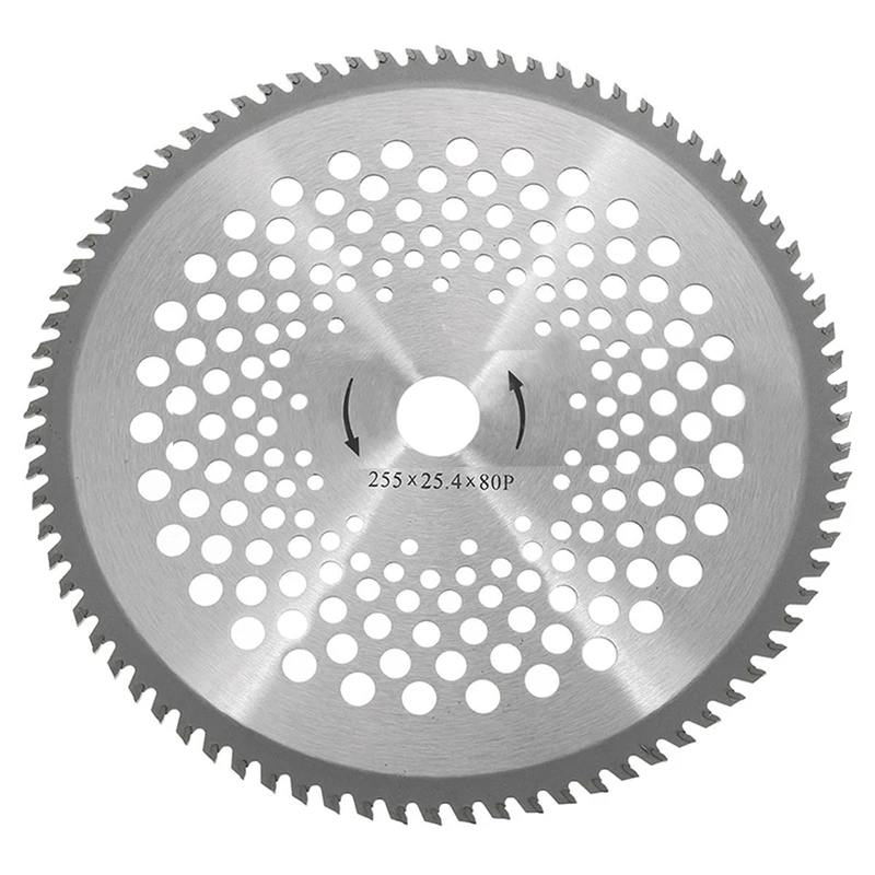 10'' 40T/80T Teeth Brush Cutter Blade Dia. 25.4mm Carbide Tip Blade For Brush Cutter Trimmer Garden Tool Parts
10'' 40T/80T Teeth Brush Cutter Blade Dia. 25.4mm Carbide Tip Blade For Brush Cutter Trimmer Garden Tool Parts
