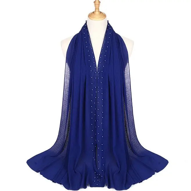 High Quality Pearl Chiffon Muslim Hijab Scarves Islamic Solid wrinkle Hijabs With Pearl Female Head Scarf Wrap Shawls Crimping
High Quality Pearl Chiffon Muslim Hijab Scarves Islamic Solid wrinkle Hijabs With Pearl Female Head Scarf Wrap Shawls Crimping