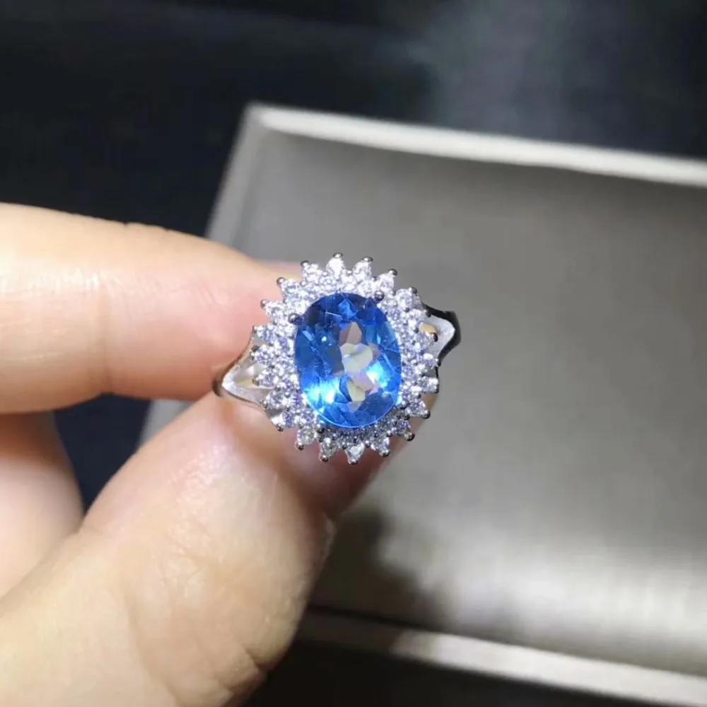 Natural blue topaz gem Ring Natural gemstone ring S925 silver Elegant round Princess Diana women girl gift party fine Jewelry
Natural blue topaz gem Ring Natural gemstone ring S925 silver Elegant round Princess Diana women girl gift party fine Jewelry