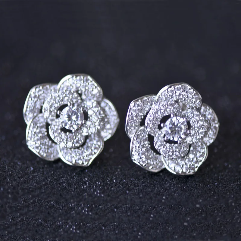 Bilincolor fashion crystal clear rose flower zirconia bridal luxury stud earring female for party
Bilincolor fashion crystal clear rose flower zirconia bridal luxury stud earring female for party
