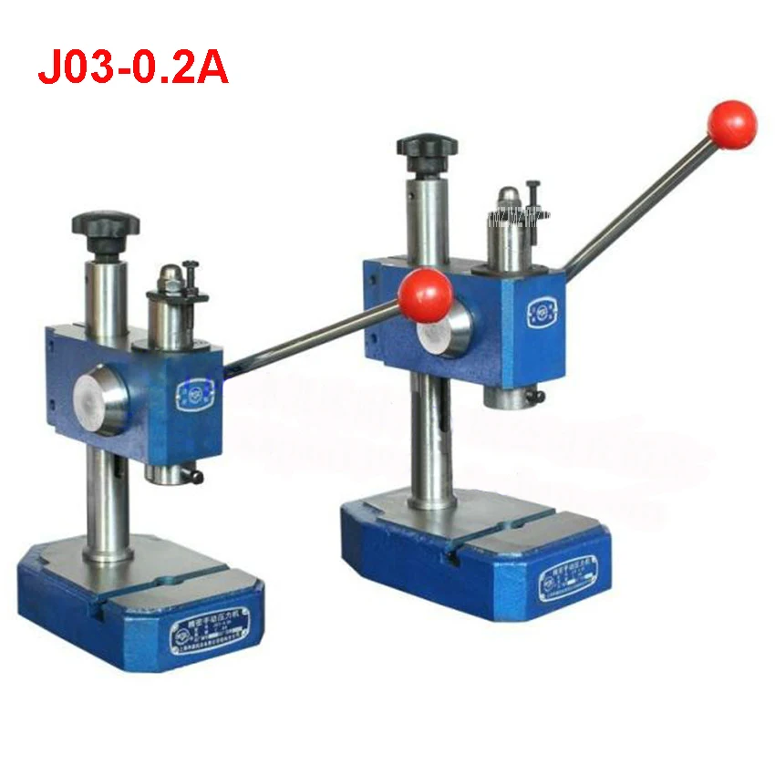 J03-0.2A precision manual press / hand pull punch,Maximum clamping height 90mm,Nominal pressure 2KN Manual Punching Machine
J03-0.2A precision manual press / hand pull punch,Maximum clamping height 90mm,Nominal pressure 2KN Manual Punching Machine