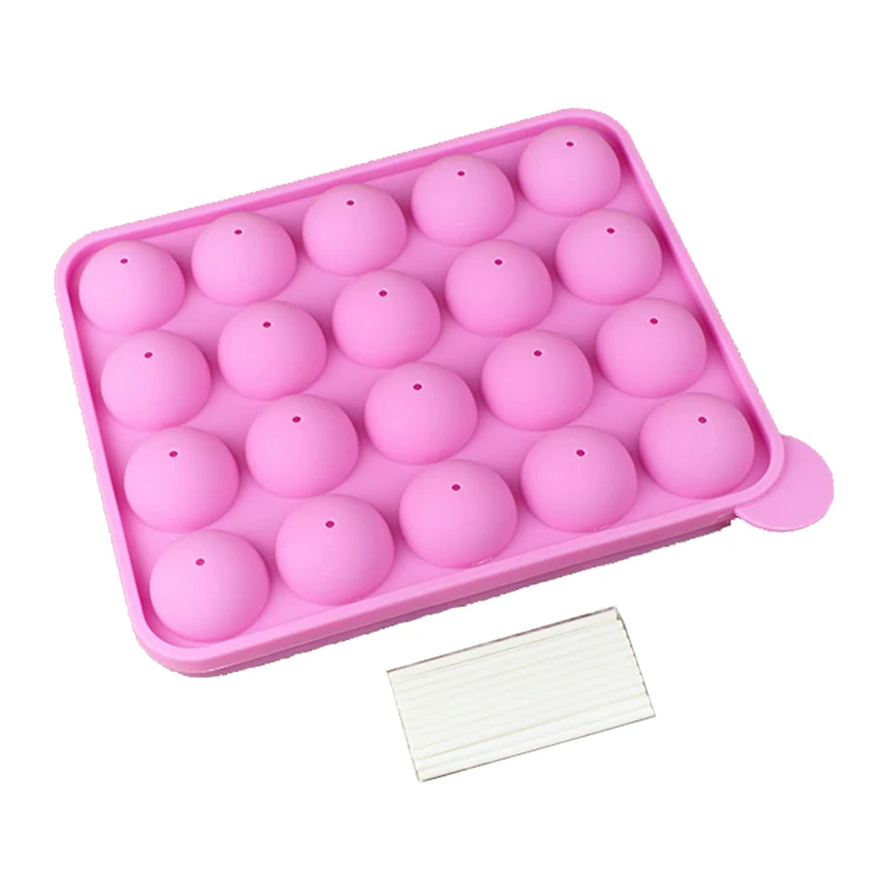 New Arrival Lollipop Pop 20 Holes Silicone Mould Round Shape Party Cake Cookie Candy DIY Chocolate Maker Baking Tool Accessories | Дом и сад