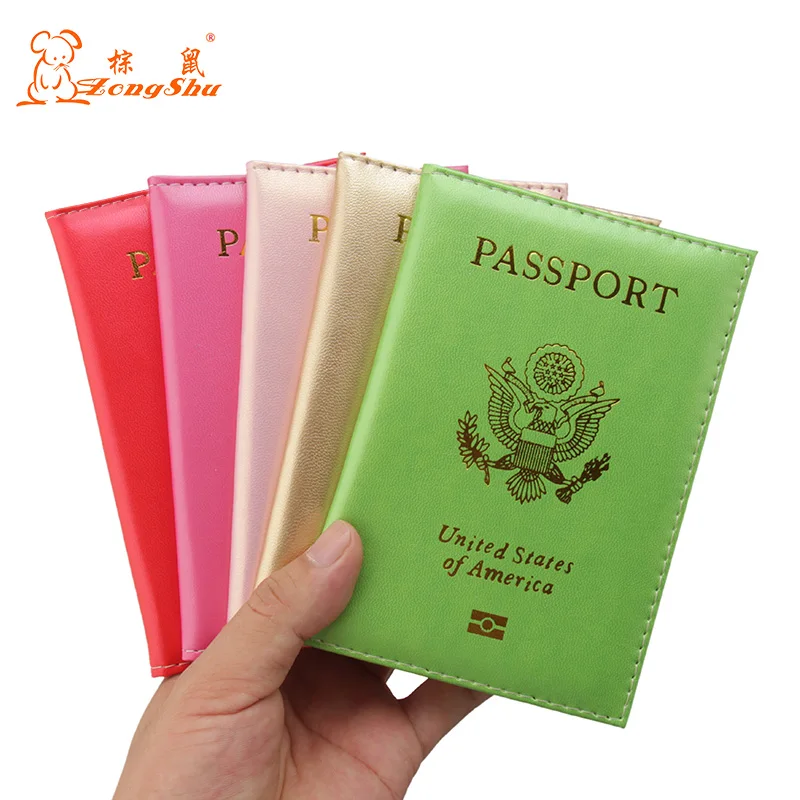 Фото США Обложка для паспорта розовые конфеты цвет женщин Элегантный - купить
