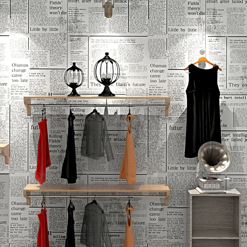 Retro Fashion Old Newspaper Wallpaper Clothing Store Cafe Restaurant 3D Stereo Non-Woven Wall Papers Papel De Parede 3D Paisagem
Retro Fashion Old Newspaper Wallpaper Clothing Store Cafe Restaurant 3D Stereo Non-Woven Wall Papers Papel De Parede 3D Paisagem