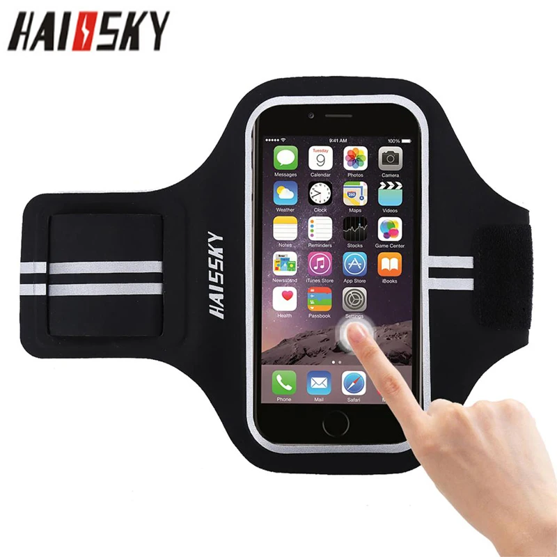 HAISSKY Универсальный спортивный чехол на руку для iPhone X XS 6s 7 8 5 дюймов|Крепления