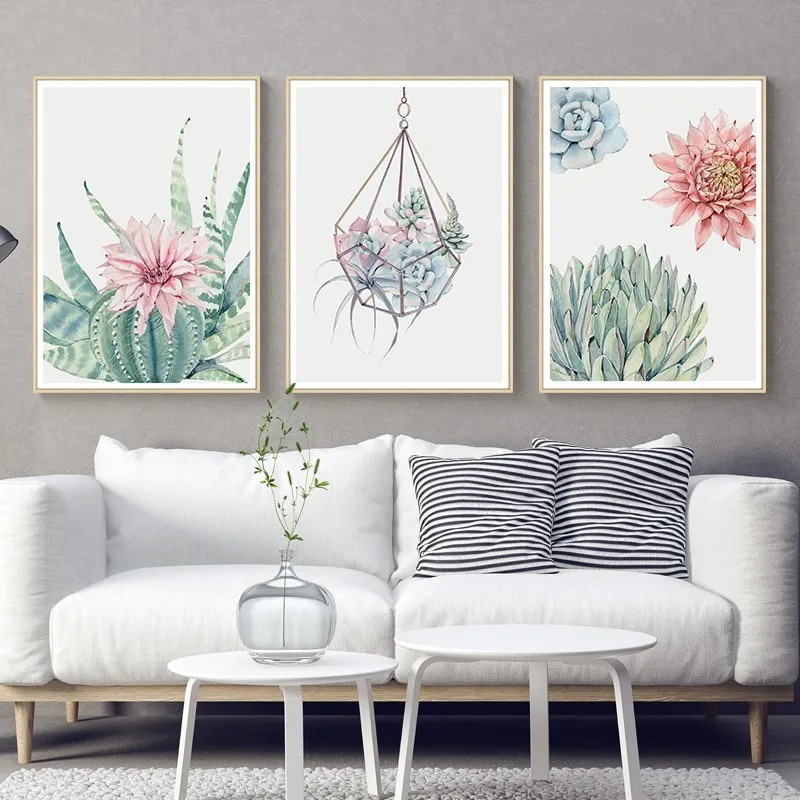 SURE LIFE Nordic Refreshing Cactus Flowers Plants Canvas Paintings Succulents Wall Art Pictures Posters Prints Living Room Decor
SURE LIFE Nordic Refreshing Cactus Flowers Plants Canvas Paintings Succulents Wall Art Pictures Posters Prints Living Room Decor