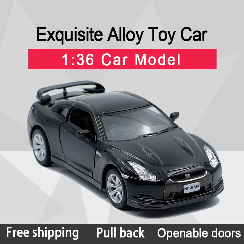 Модель спортивного автомобиля Kinsmart 1:36 2009 GT-R R35 литой автомобиль из сплава игрушка