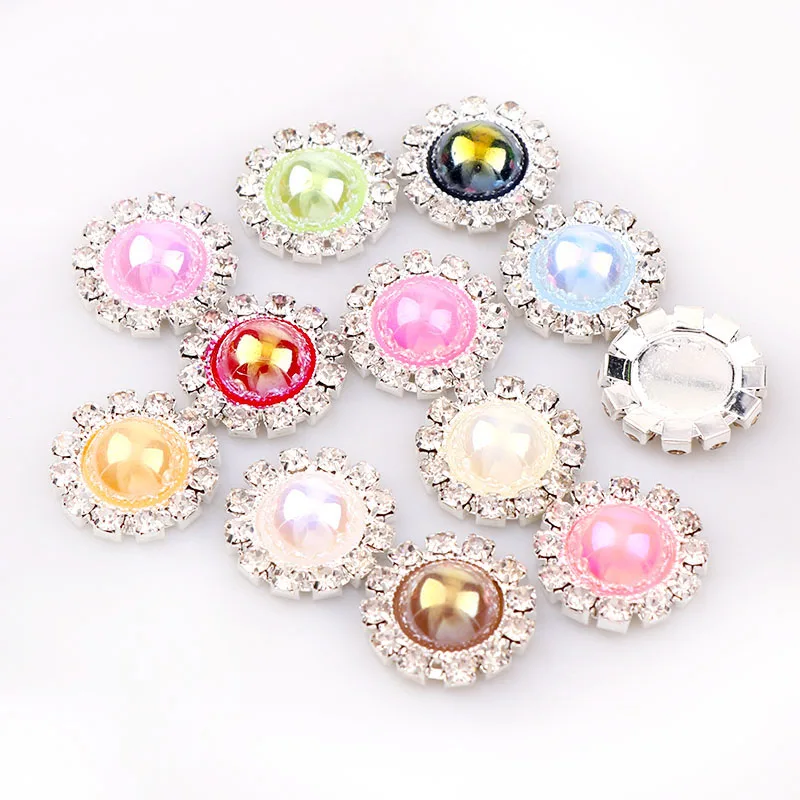 10 Pcs 16mm Inner 10mm Round Pearl AB Color With Rhinestone Cabochon Setting Pearl Button Brass Silver Tray DIY Jewelry Charms
10 Pcs 16mm Inner 10mm Round Pearl AB Color With Rhinestone Cabochon Setting Pearl Button Brass Silver Tray DIY Jewelry Charms