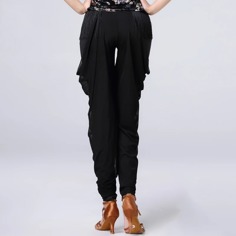 Latin Dance Skirt Trousers Child Adult Modern New Body Dress Tassel Net Uniform DQT1046 | Тематическая одежда и униформа