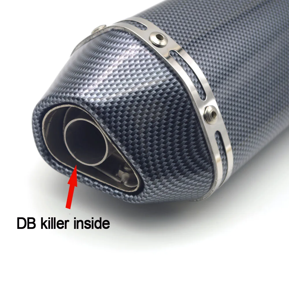 51mm Motorcycle Exhaust Pipe Muffler Escape Carbon Fiber Pattern Silencer DB KILLER FOR Z800 Z900 Z1000 SX Z800 Versys650 1000
51mm Motorcycle Exhaust Pipe Muffler Escape Carbon Fiber Pattern Silencer DB KILLER FOR Z800 Z900 Z1000 SX Z800 Versys650 1000