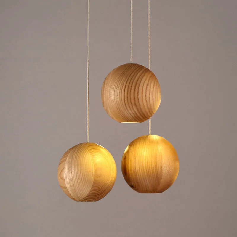 Pendant Lights Nordic Spherical LED Solid Wood D10cm New China Art Pendant Lamp Living Room Hotel Restaurant Luminaire PA0257
Pendant Lights Nordic Spherical LED Solid Wood D10cm New China Art Pendant Lamp Living Room Hotel Restaurant Luminaire PA0257