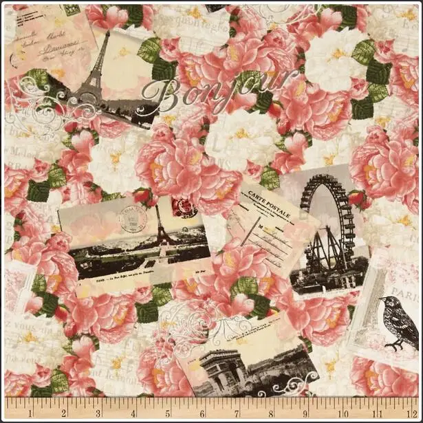 LEO&LIN Japanese Cotton Printing Micro Playing Piece Dress Vintage Rose Postcard Patchwork Cotton Fabric Tissus 50cm
LEO&LIN Japanese Cotton Printing Micro Playing Piece Dress Vintage Rose Postcard Patchwork Cotton Fabric Tissus 50cm