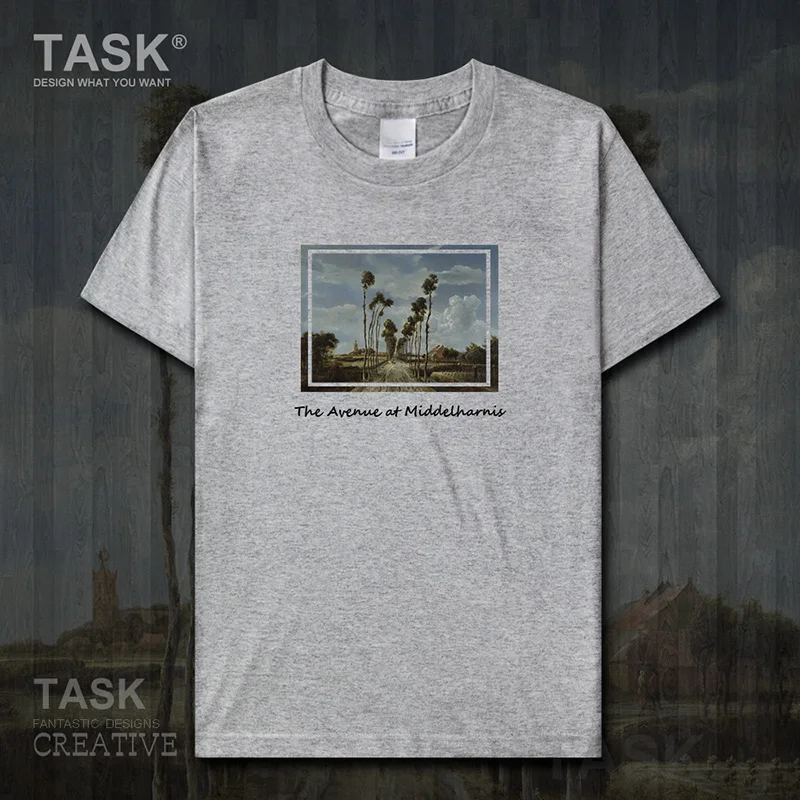 World famous painting series t-shirt Hobema art painting The Avenue At Middelharnis Short sleeve clothes cotton summer casual
World famous painting series t-shirt Hobema art painting The Avenue At Middelharnis Short sleeve clothes cotton summer casual