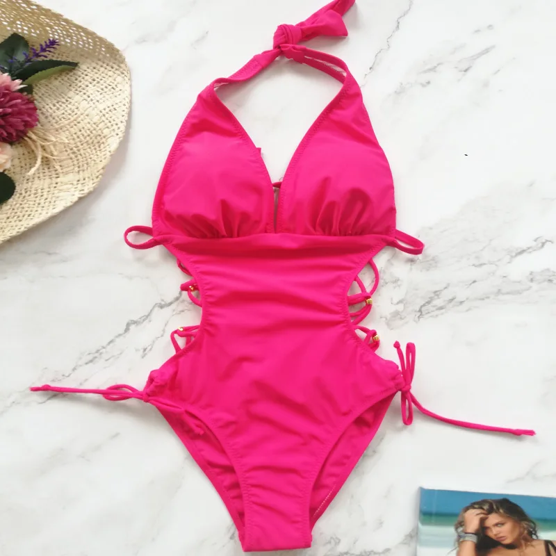 Bandage One-piece Swimsuit Women Ruffle V-neck Monokini Backless Swimwear Female 2019 New Girls Beach Bathing Suit Swimwear
Bandage One-piece Swimsuit Women Ruffle V-neck Monokini Backless Swimwear Female 2019 New Girls Beach Bathing Suit Swimwear