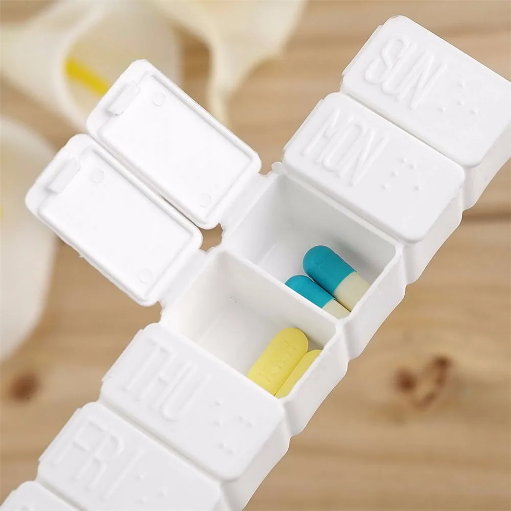 7-Day Weekly Medicine Tablet Pill Organizer Box Case Portable Travel Accessories With Lid Medical Kit Storage Container
7-Day Weekly Medicine Tablet Pill Organizer Box Case Portable Travel Accessories With Lid Medical Kit Storage Container