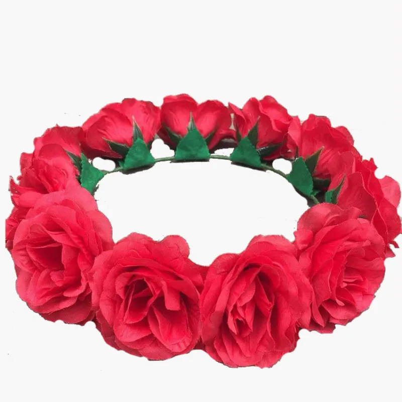 Wedding dress accessories Fashion bohemian flower headband Bride wedding headwear Hand-simulated rose garland Bridal jewelry
Wedding dress accessories Fashion bohemian flower headband Bride wedding headwear Hand-simulated rose garland Bridal jewelry