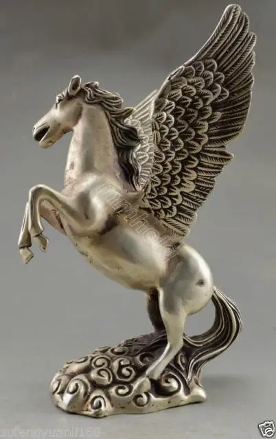 Exquisite Chinese Collectible Decorated Old Handwork Tibetan Silver Big Horse Flying Statue
Exquisite Chinese Collectible Decorated Old Handwork Tibetan Silver Big Horse Flying Statue