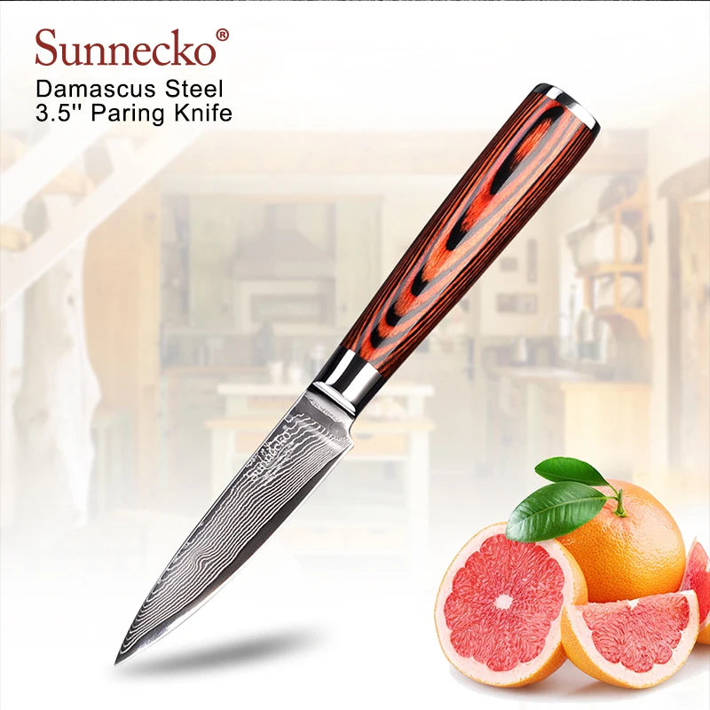 SUNNECKO 3 5 дюймов нож для очистки овощей Кухонные ножи фрукты режущие инструменты 73
