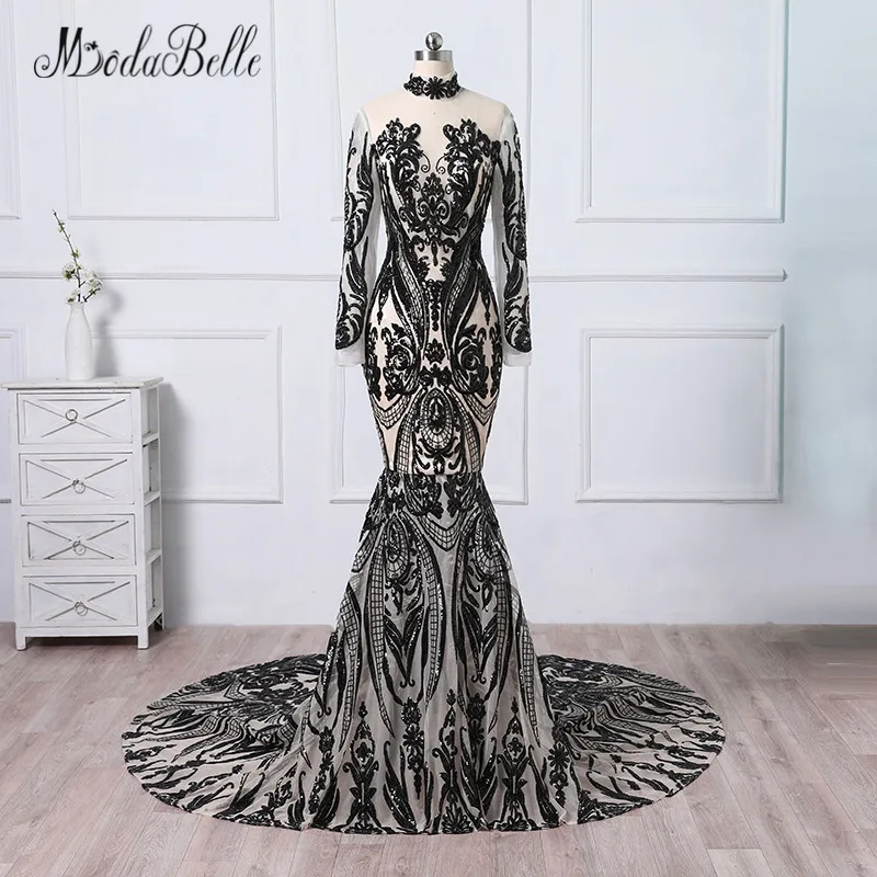 Modabelle Fashion Bling Gold Sequins Long Sleeve Evening Dresses Mermaid High Neck Luxury Arabic Evening Gowns Dresses Formal
Modabelle Fashion Bling Gold Sequins Long Sleeve Evening Dresses Mermaid High Neck Luxury Arabic Evening Gowns Dresses Formal