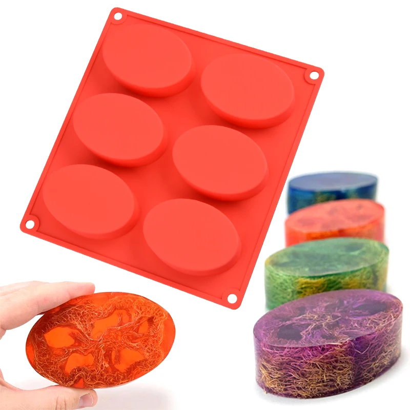 SJ New 6 Hole Silicone Soap Mold 3D Oval Shape Soap Moulds FDA Safe Silicone DIY Handmade Home Accessories For Soap Making Tools
SJ New 6 Hole Silicone Soap Mold 3D Oval Shape Soap Moulds FDA Safe Silicone DIY Handmade Home Accessories For Soap Making Tools