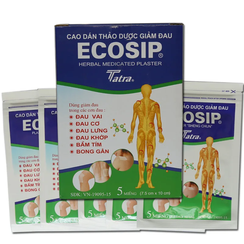 100% Аутентичный Вьетнам ECOSIP обезболивающий пластырь при ревматоидном артрите шейный спондилез Поясничный болевой адъювант терапия
100% Аутентичный Вьетнам ECOSIP обезболивающий пластырь при ревматоидном артрите шейный спондилез Поясничный болевой адъювант терапия