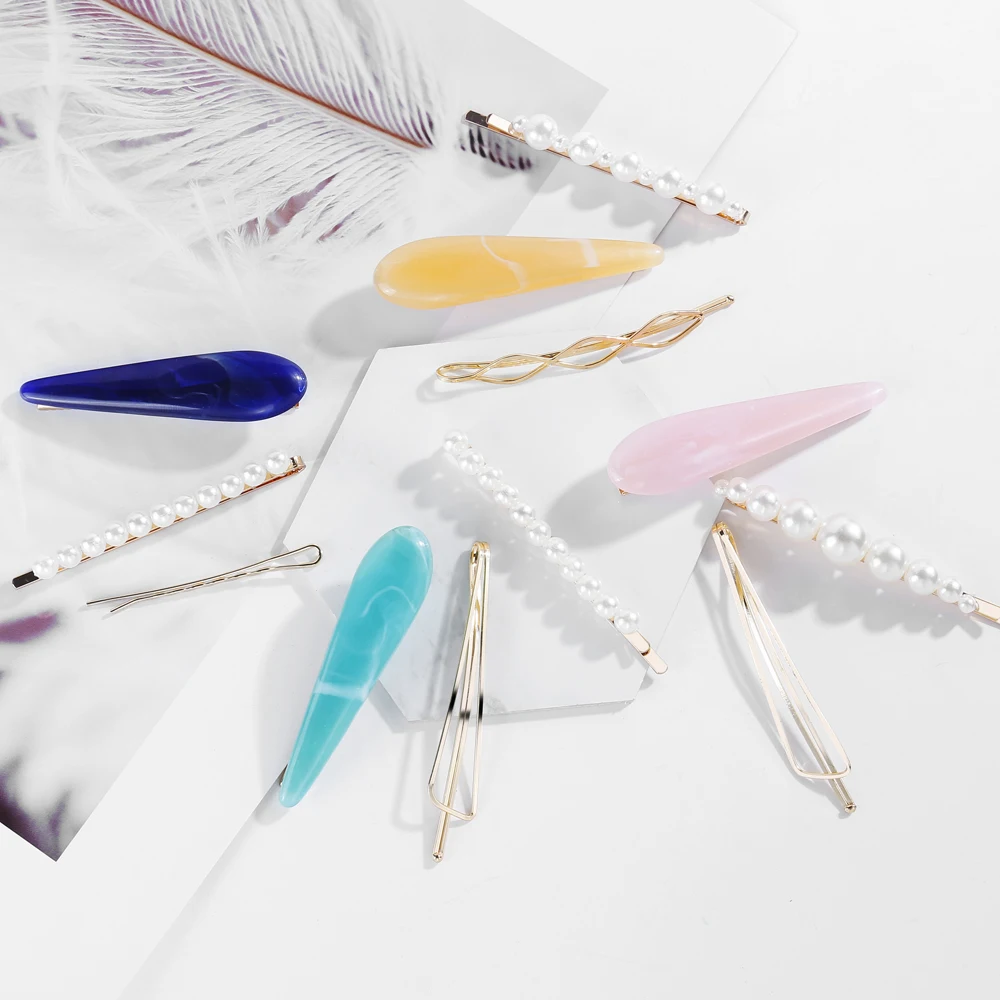 3pcs/set Pearl Hair Clips Duckbill Clips Water Drop Bobby Pins Acrylic Hair Accessories Gold Barrette Girls Fashion Hairpins
3pcs/set Pearl Hair Clips Duckbill Clips Water Drop Bobby Pins Acrylic Hair Accessories Gold Barrette Girls Fashion Hairpins