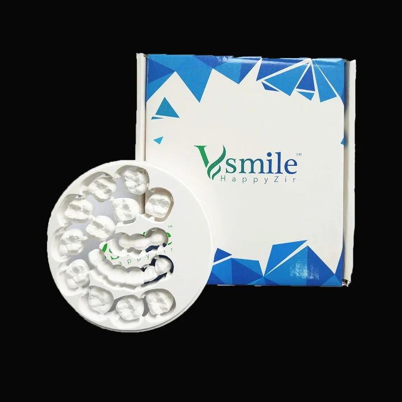 Vsmile Happyzir 98mm ST Zirconia Blocks for full contour and full bridge, Super Translucent Dental Zirconia Blocks 1200MPA
Vsmile Happyzir 98mm ST Zirconia Blocks for full contour and full bridge, Super Translucent Dental Zirconia Blocks 1200MPA