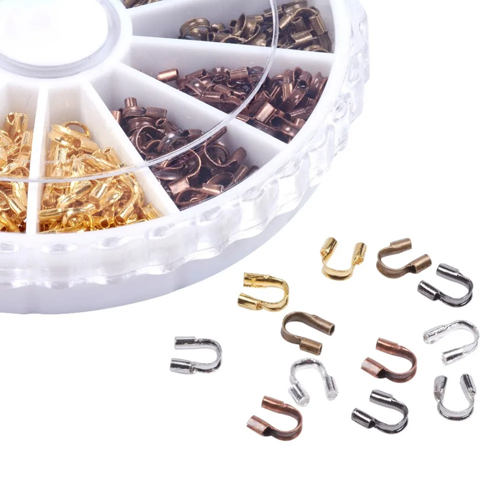 6 Colors Brass Wire Guardian Wire Protector Bulk Jewelry Component Findings Mixed Color 5x4x1mm Hole: 0.5mm about 540pcs/box
6 Colors Brass Wire Guardian Wire Protector Bulk Jewelry Component Findings Mixed Color 5x4x1mm Hole: 0.5mm about 540pcs/box