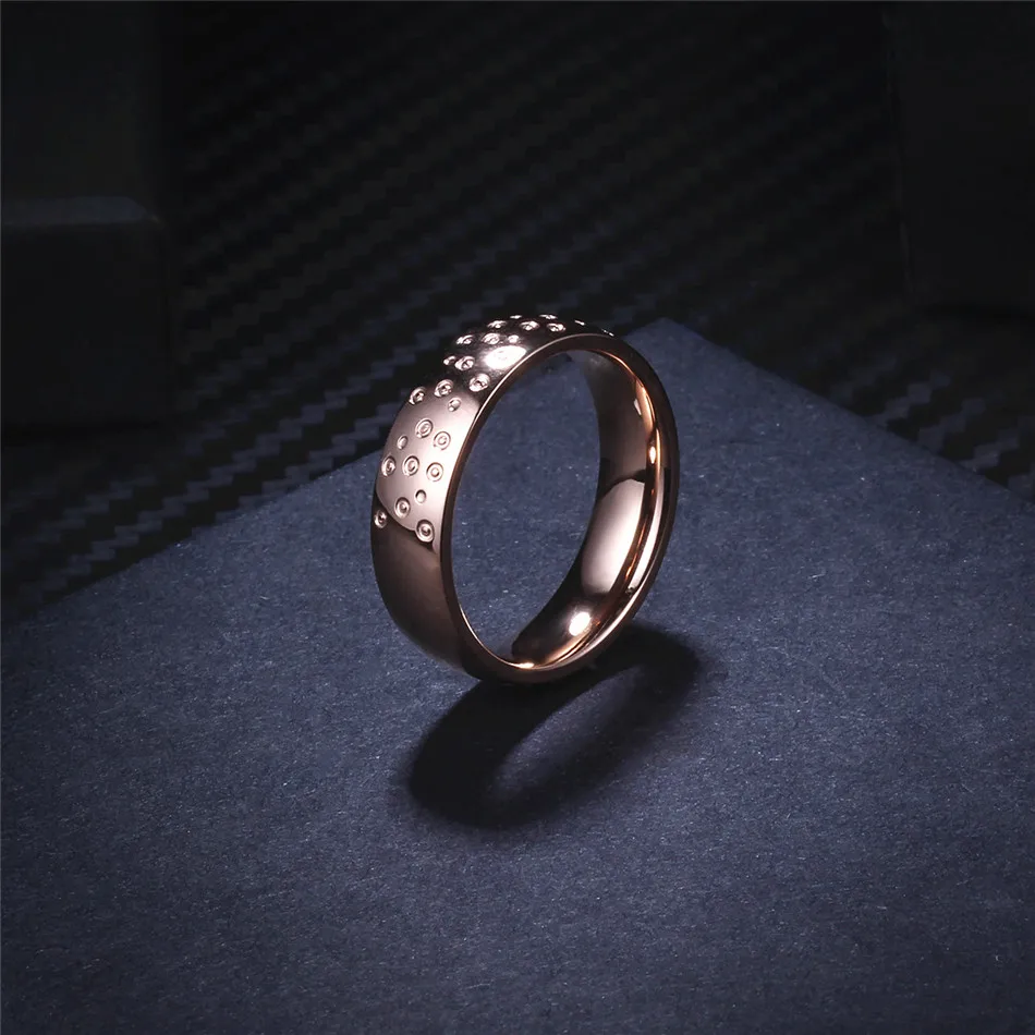 Soul Men Anillos 6mm Rose Gold 316L Stainless Steel Rings for Men Meteorite Surface Engagement Party Jewelry Wedding Bands
Soul Men Anillos 6mm Rose Gold 316L Stainless Steel Rings for Men Meteorite Surface Engagement Party Jewelry Wedding Bands