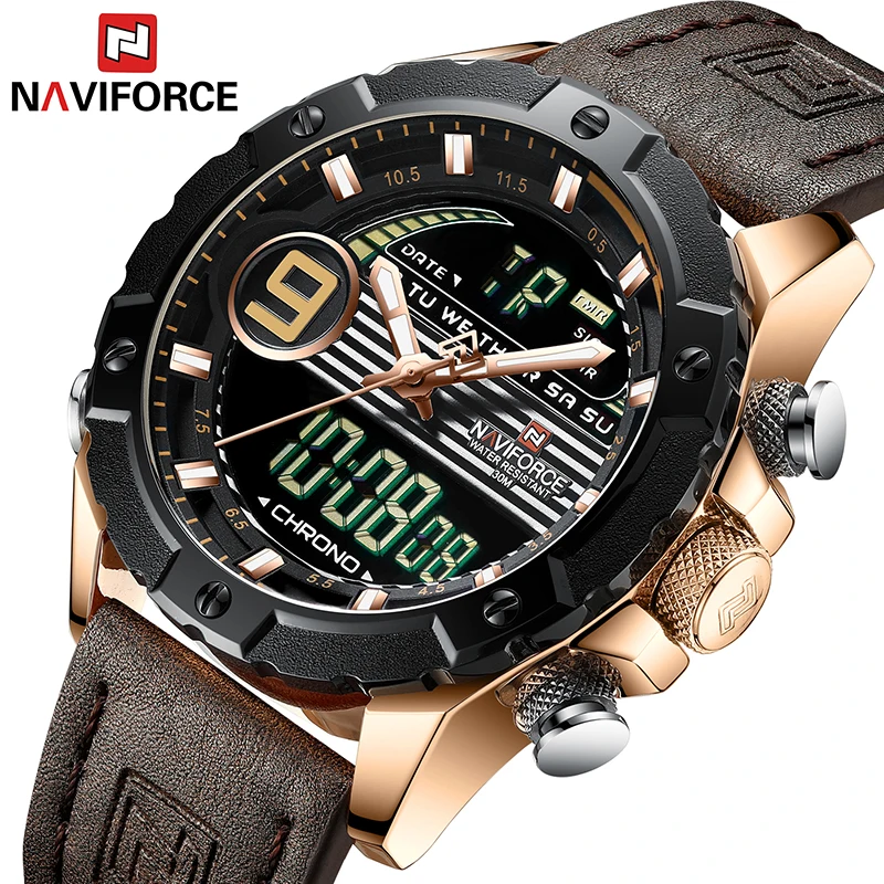 NAVIFORCE Reloj Hombre 2019 Wrist Mens Watches Top Brand Luxury Genuine Leather Quartz Watch Sport Clock Male Relogios Masculino
NAVIFORCE Reloj Hombre 2019 Wrist Mens Watches Top Brand Luxury Genuine Leather Quartz Watch Sport Clock Male Relogios Masculino