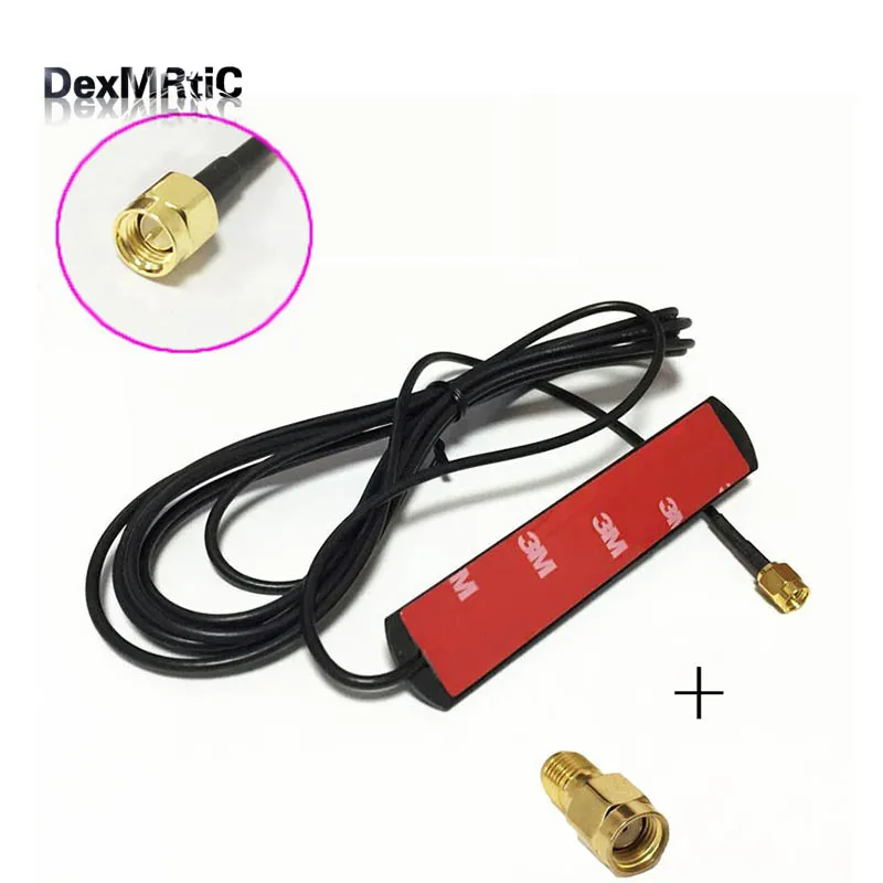 

433mhz Patch Antenna 2.15dbi Rg174 Cable 3m Sma Male Connector + Rp-Sma Male Switch Sma Female Straight Adapter