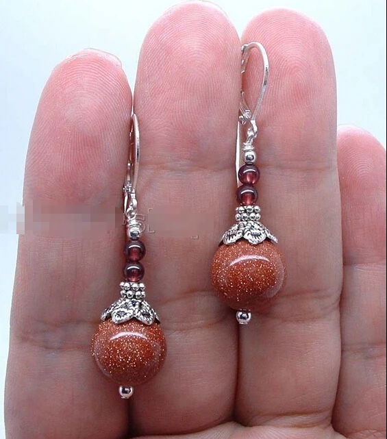 Free shipping Handmade Bold Goldstone W. Red Garnet Sterling Silver Leverbacks Earrings
Free shipping Handmade Bold Goldstone W. Red Garnet Sterling Silver Leverbacks Earrings
