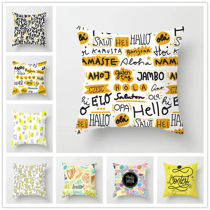 Houspace Polyester Peach Skin Hello Pattern For Home Pillow Decor Sofa Car Decorative Gift Chair Seat Pillow Case
Houspace Polyester Peach Skin Hello Pattern For Home Pillow Decor Sofa Car Decorative Gift Chair Seat Pillow Case
