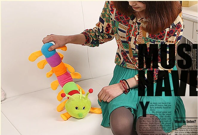 Маленькие милые красочные игрушечная гусеница милые плюшевые многоножки кукла подарок около 50 см 
Маленькие милые красочные игрушечная гусеница милые плюшевые многоножки кукла подарок около 50 см