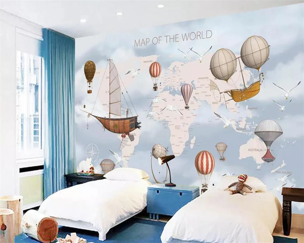 beibehang Wallpaper cartoon world map background wall paper home decoration children's room living room bedroom 3d wallpaper
beibehang Wallpaper cartoon world map background wall paper home decoration children's room living room bedroom 3d wallpaper