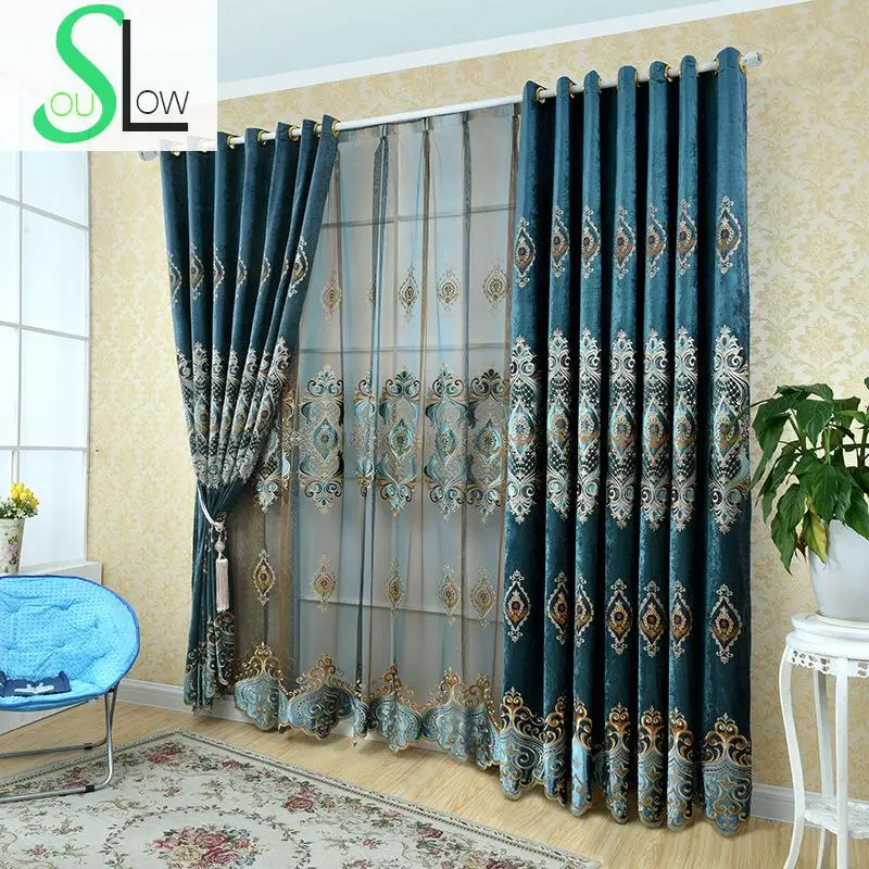 Slow Soul Blue Laser Curtain Needlepoint Embroidered Europe Floral French Window Curtains For Living Room Tulle Kitchen Bedroom
Slow Soul Blue Laser Curtain Needlepoint Embroidered Europe Floral French Window Curtains For Living Room Tulle Kitchen Bedroom