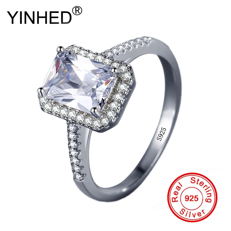 YINHED Fashion Jewelry 925 Sterling Silver Rings for Women 7*10MM White Cubic Zirconia Couple Wedding Ring Engagement Ring ZR588
YINHED Fashion Jewelry 925 Sterling Silver Rings for Women 7*10MM White Cubic Zirconia Couple Wedding Ring Engagement Ring ZR588
