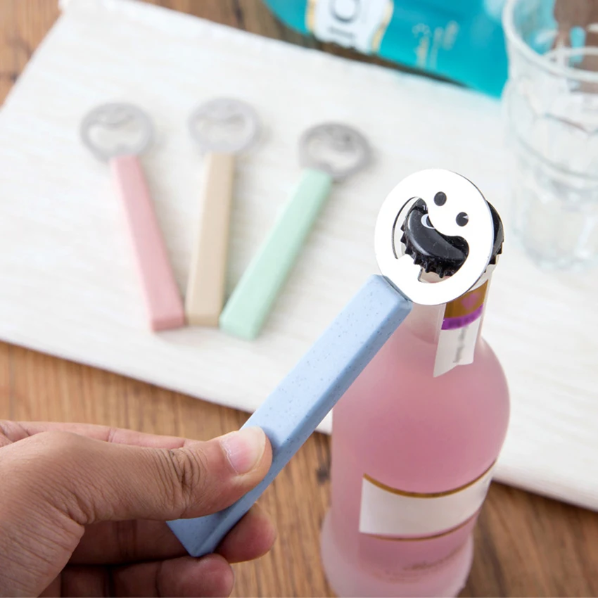 Открывалка для бутылок из нержавеющей стали Smile Face ручная открывалка пива мягких