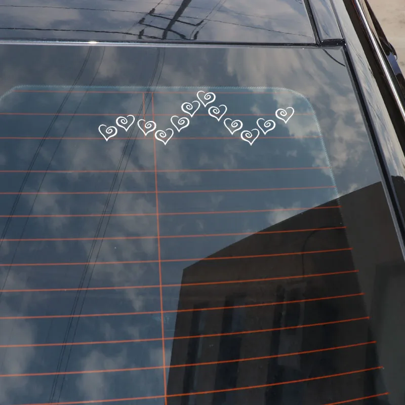 QYPF 18CM*5.1CM Beautiful CLASSIC HEARTS For Car Window Sticker Decal Black/Silver Vinyl C15-0627
QYPF 18CM*5.1CM Beautiful CLASSIC HEARTS For Car Window Sticker Decal Black/Silver Vinyl C15-0627