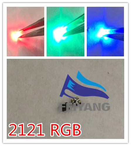 100 шт. светодиодный RGB SMD диоды 2121 для дисплей панели экран трубки Diod Диод