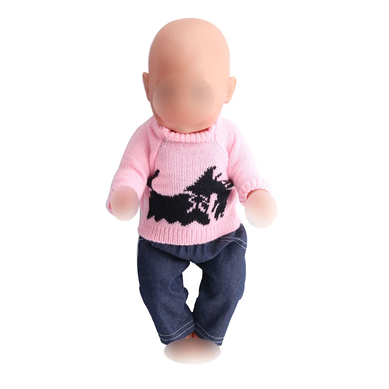 43 cm baby dolls Clothes new born sweater suit + Black trousers pants Baby toys fit American 18 inch Girls doll f64
43 cm baby dolls Clothes new born sweater suit + Black trousers pants Baby toys fit American 18 inch Girls doll f64