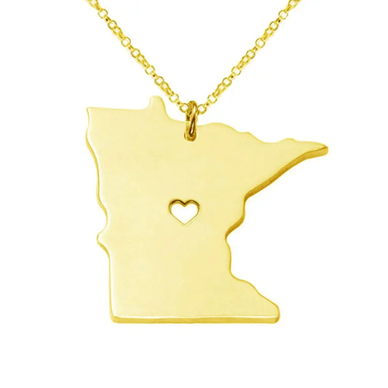 New Minnesota Map Necklace Gold Silver Color Stainless Steel Minnesota Map Pendant Necklace Map Memorial Jewellery
New Minnesota Map Necklace Gold Silver Color Stainless Steel Minnesota Map Pendant Necklace Map Memorial Jewellery