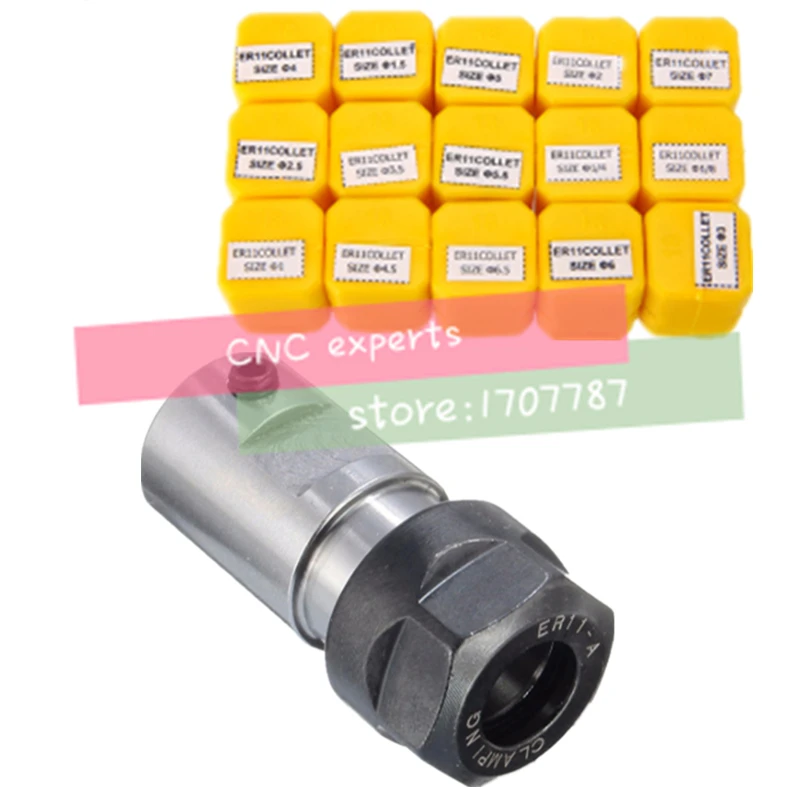 15pcs High Carbon Steel ER11 Spring Collet 1-7mm with ER11A Extension Rod Motor Shaft HolderInner 4MM 5MM 6MM 6.35MM 8MM
15pcs High Carbon Steel ER11 Spring Collet 1-7mm with ER11A Extension Rod Motor Shaft HolderInner 4MM 5MM 6MM 6.35MM 8MM