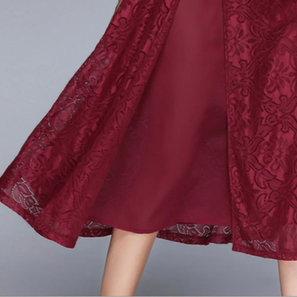 Spring New Woman Lace Dress Vintage Mandarin Collar A-line Dress for Woman Elegant Ladies Party Dress Slim Furcal Dress Woman
Spring New Woman Lace Dress Vintage Mandarin Collar A-line Dress for Woman Elegant Ladies Party Dress Slim Furcal Dress Woman