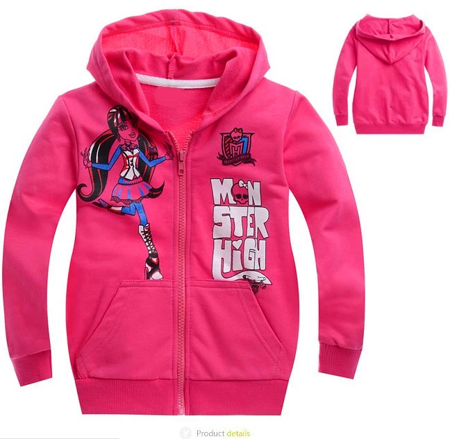 

spring children clothing,monster fashion girls outerwear clothes,baby,kids girl coat,children hoodies,children outerwear